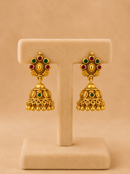 JUMKI 92.5 SILVER GOLD POLISHED (51236) - AURA925.COM