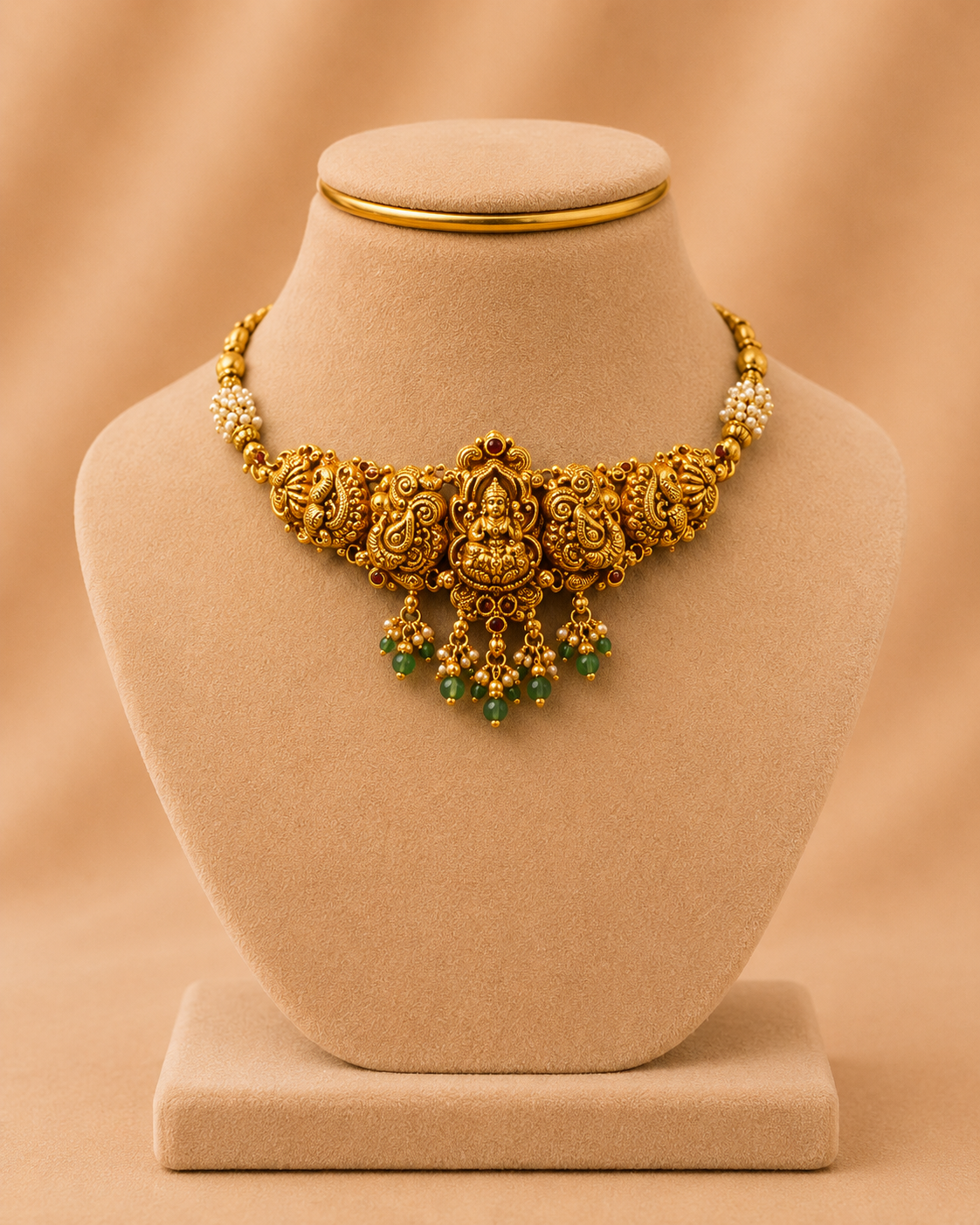 Short Choker / Bajuband 92.5 Silver Gold Polish Fancy (9790)