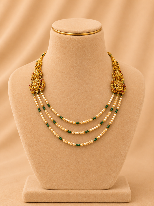 925 Sterling Silver Beads Chain for Women – Classic Design, Gold Polished, BIS Hallmarked (6731)