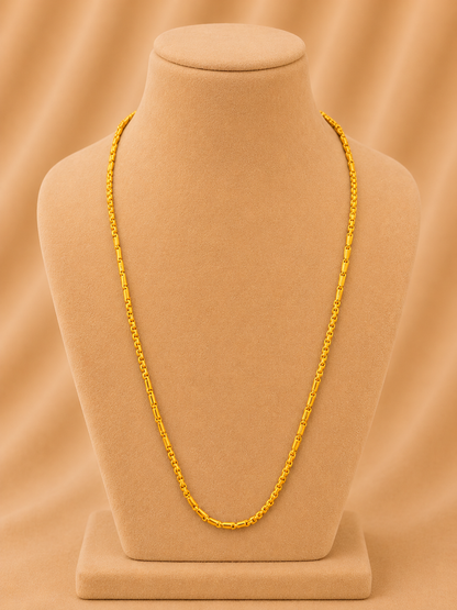 MANGALYA / MANGALSUTAR CHAIN 92.5 SILVER GOLD POLISHED (4565)