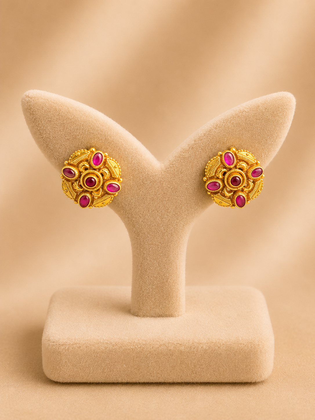 EARINGS/TOPS 92.5 SILVER GOLD POLISHED (1010)