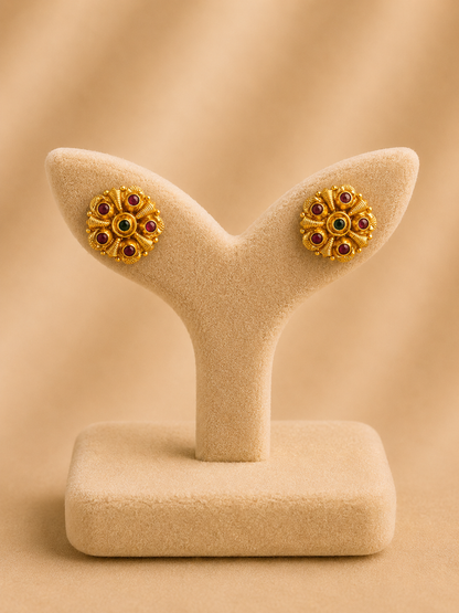 EARINGS/TOPS 92.5 SILVER GOLD POLISHED (1012)