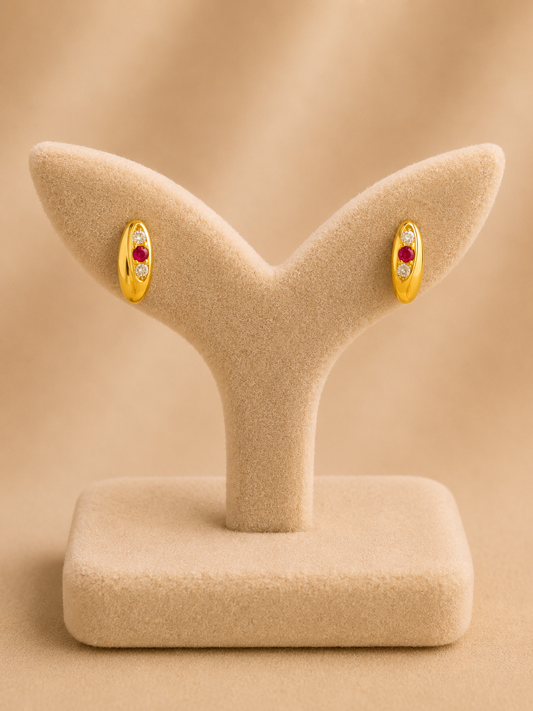 EARINGS/TOPS 92.5 SILVER GOLD POLISHED (1011)