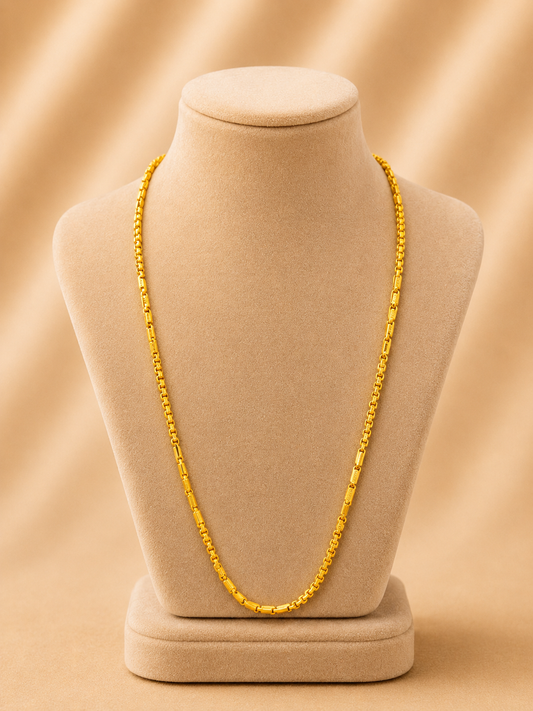 925 Sterling Silver Mangalsutra Chain for Women – Everyday Design, Gold Polished, BIS Hallmarked (4565)