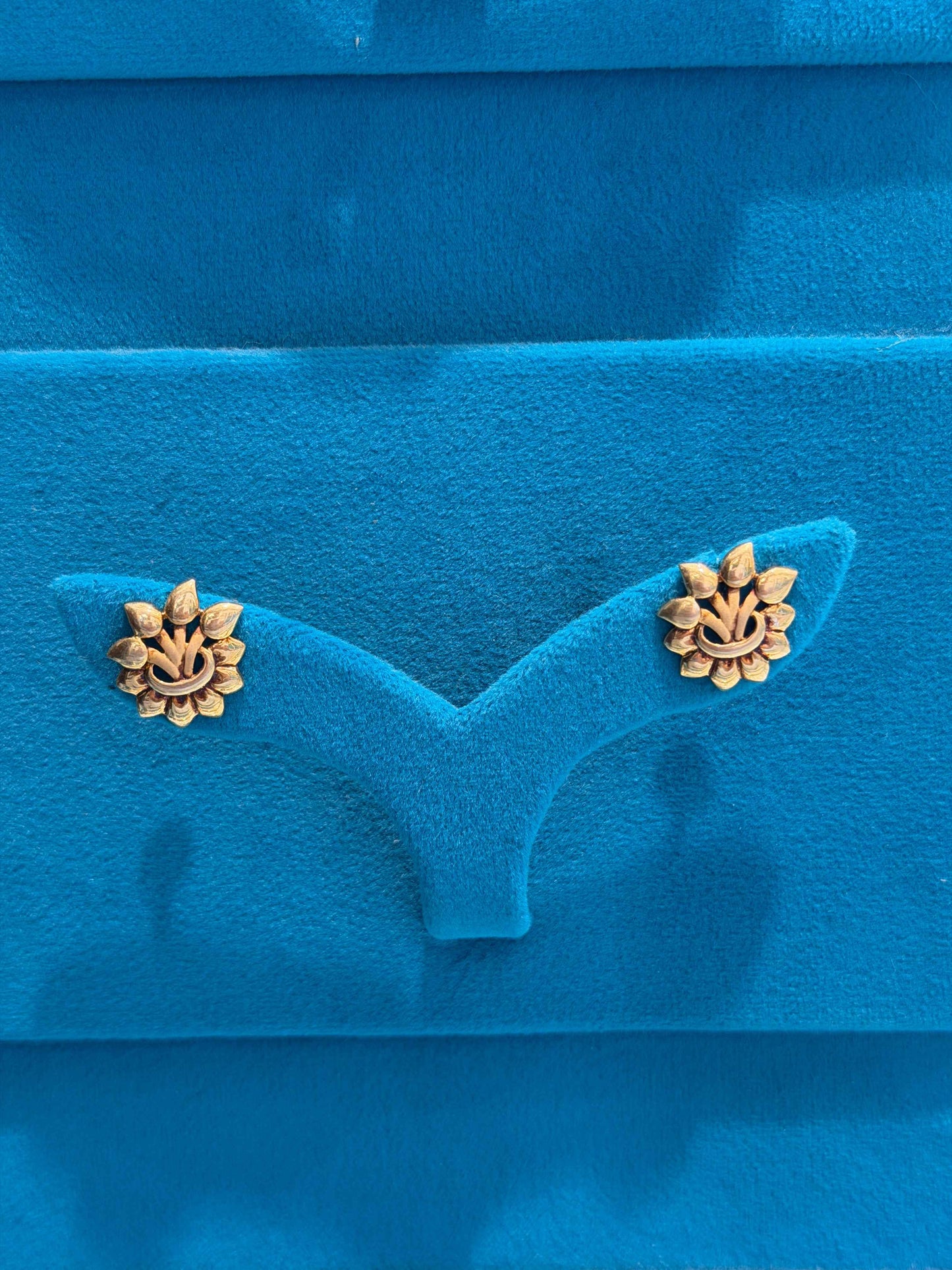EARINGS/TOPS 92.5 SILVER GOLD POLISHED (1020)