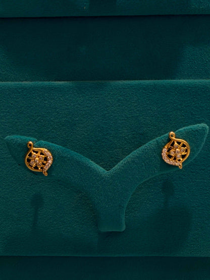 EARINGS/TOPS 92.5 SILVER GOLD POLISHED (1014)