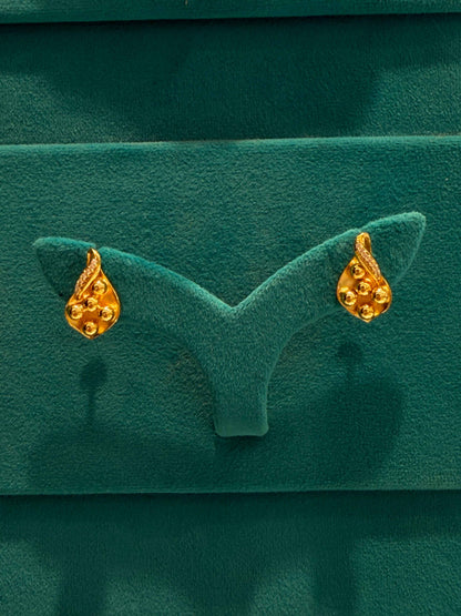 EARINGS/TOPS 92.5 SILVER GOLD POLISHED (1032)