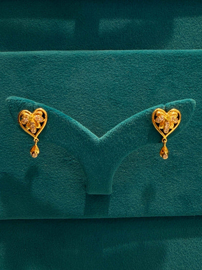 EARINGS/TOPS 92.5 SILVER GOLD POLISHED (1031)