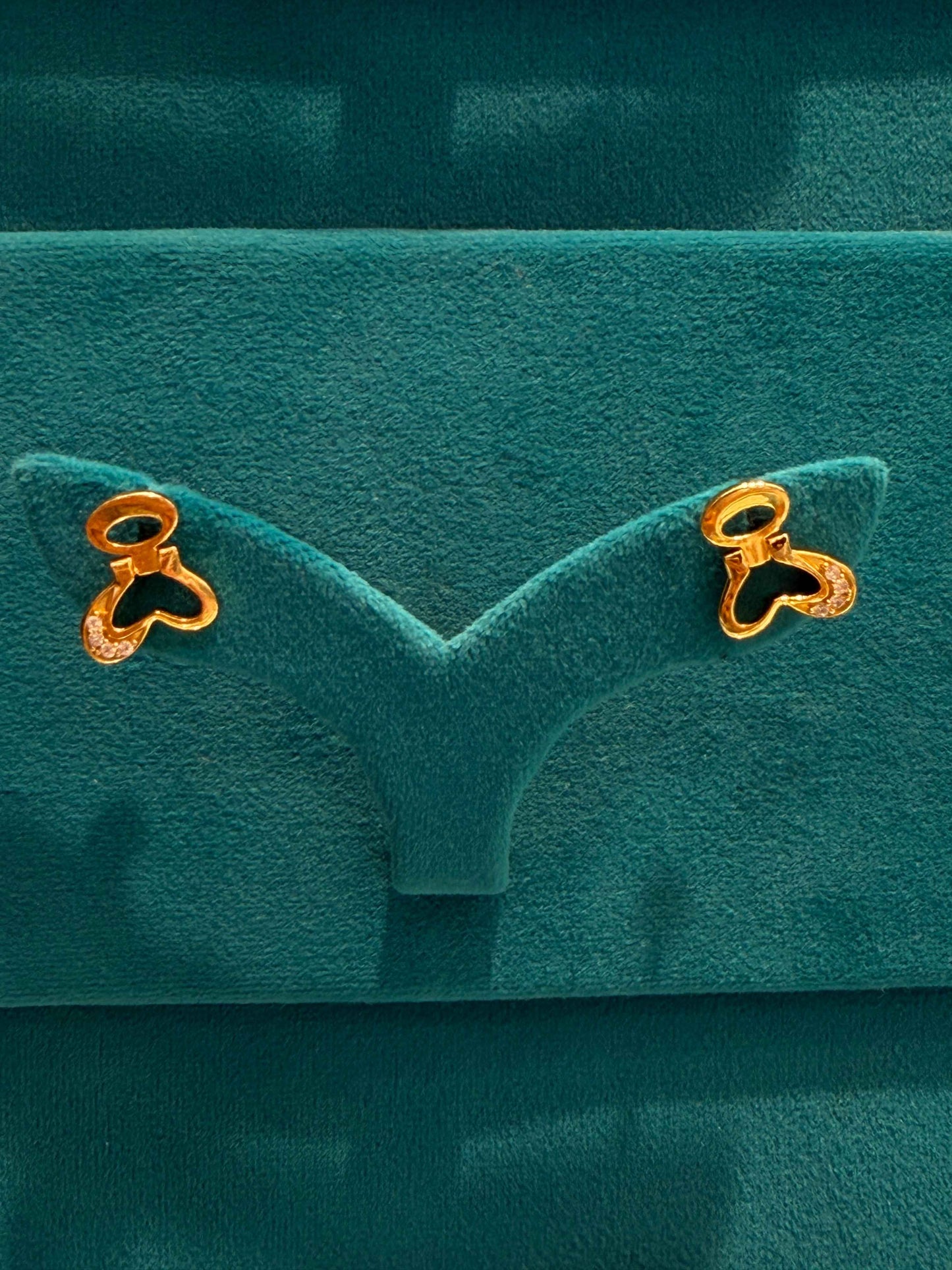 EARINGS/TOPS 92.5 SILVER GOLD POLISHED (1030)