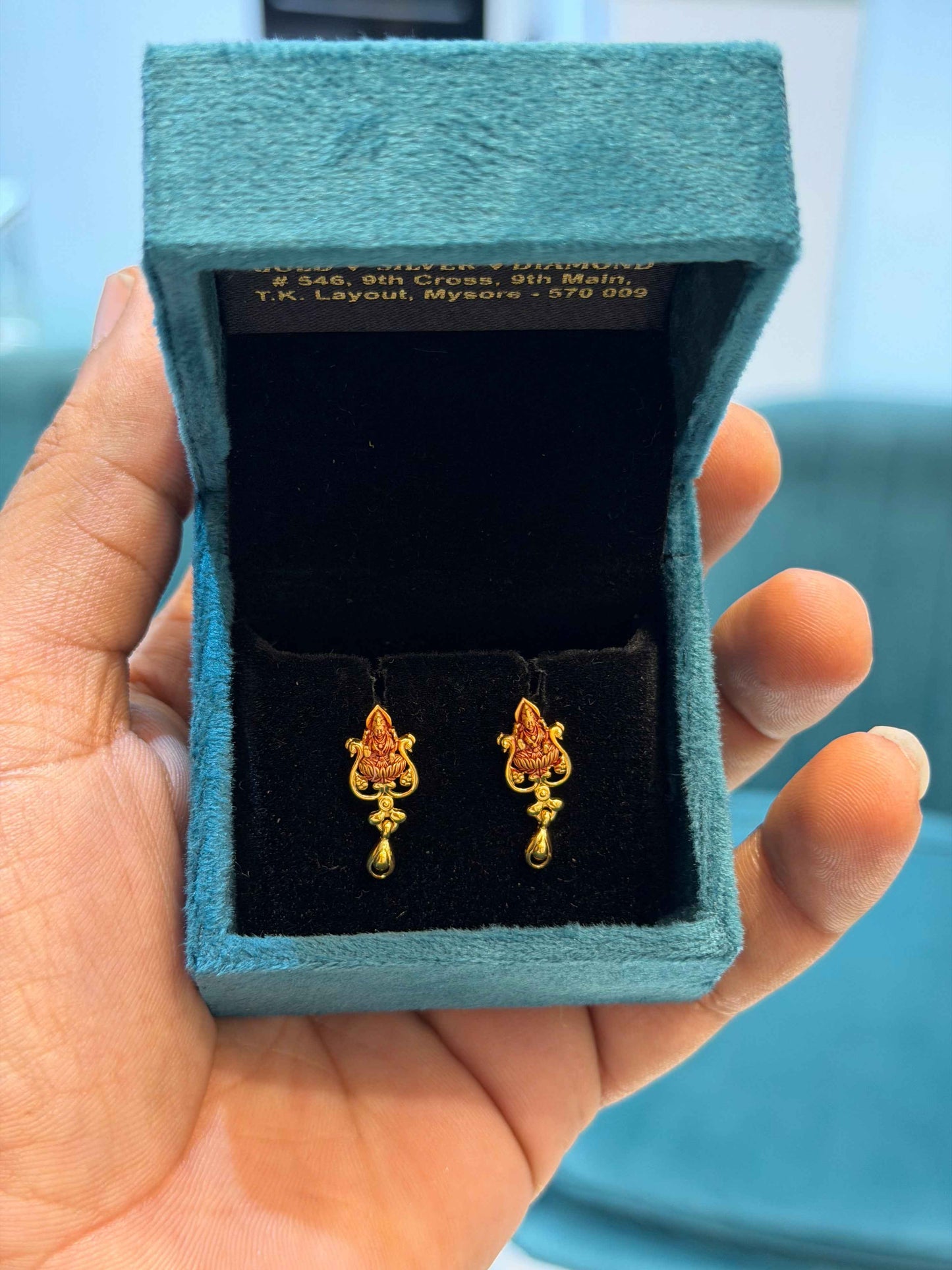 EARINGS/TOPS 92.5 SILVER GOLD POLISHED (1028)