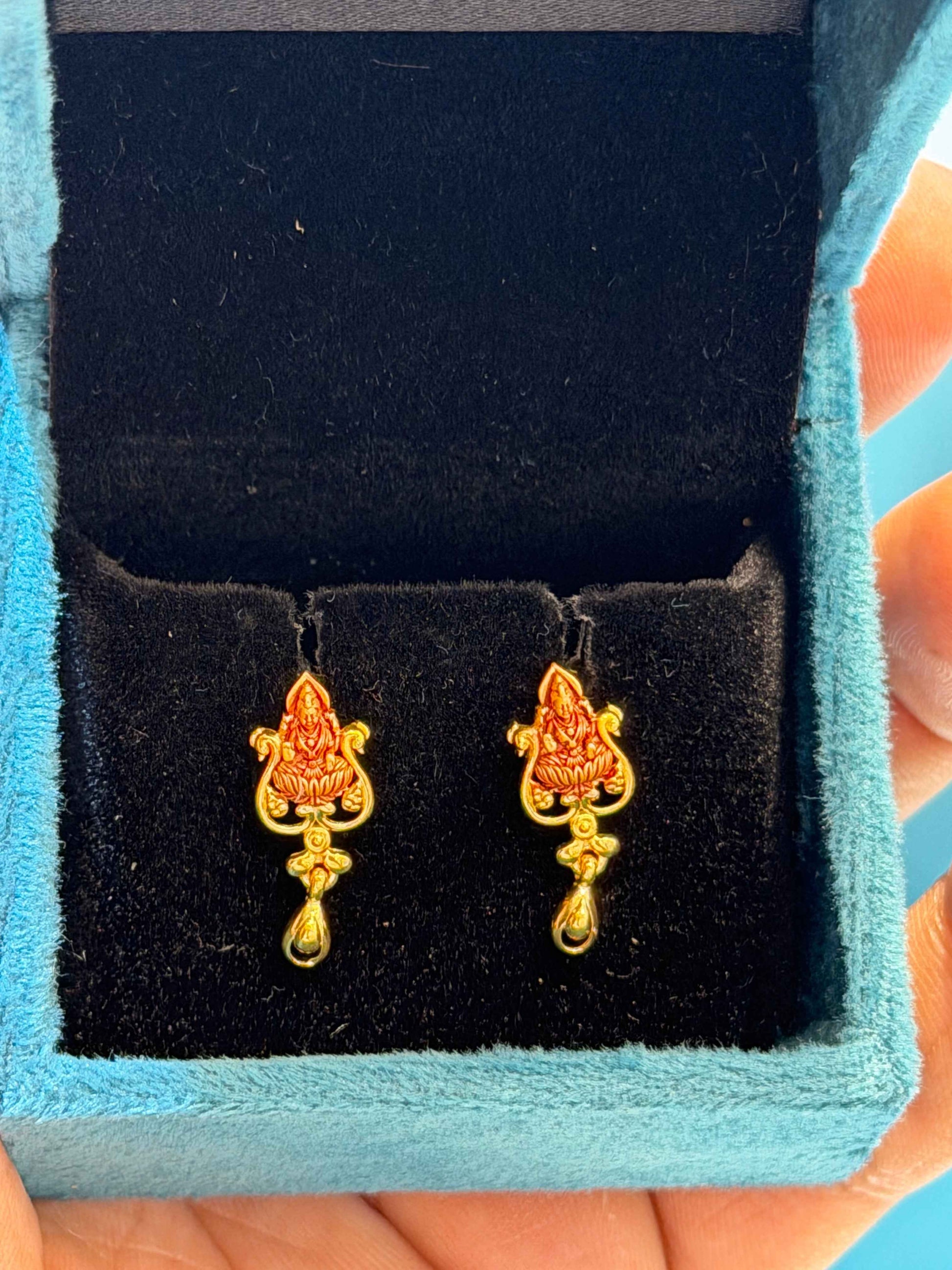 EARINGS/TOPS 92.5 SILVER GOLD POLISHED (1028)