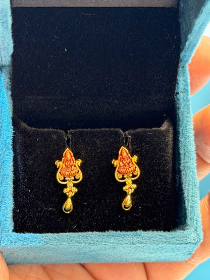 EARINGS/TOPS 92.5 SILVER GOLD POLISHED (1028)