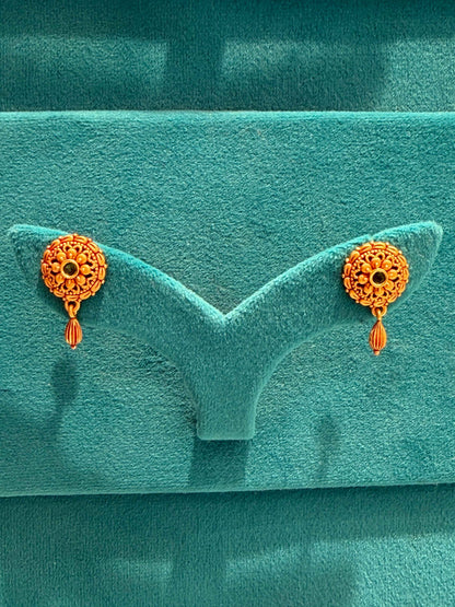 EARINGS/TOPS 92.5 SILVER GOLD POLISHED (1025)