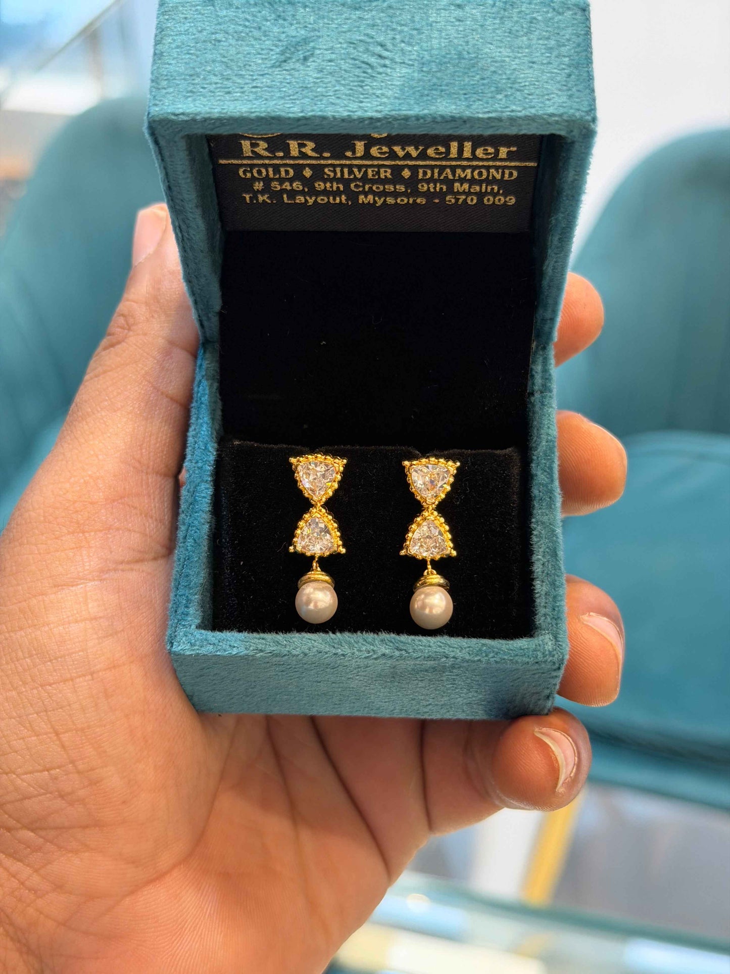EARINGS/TOPS 92.5 SILVER GOLD POLISHED (1024)