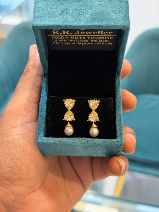 EARINGS/TOPS 92.5 SILVER GOLD POLISHED (1024)