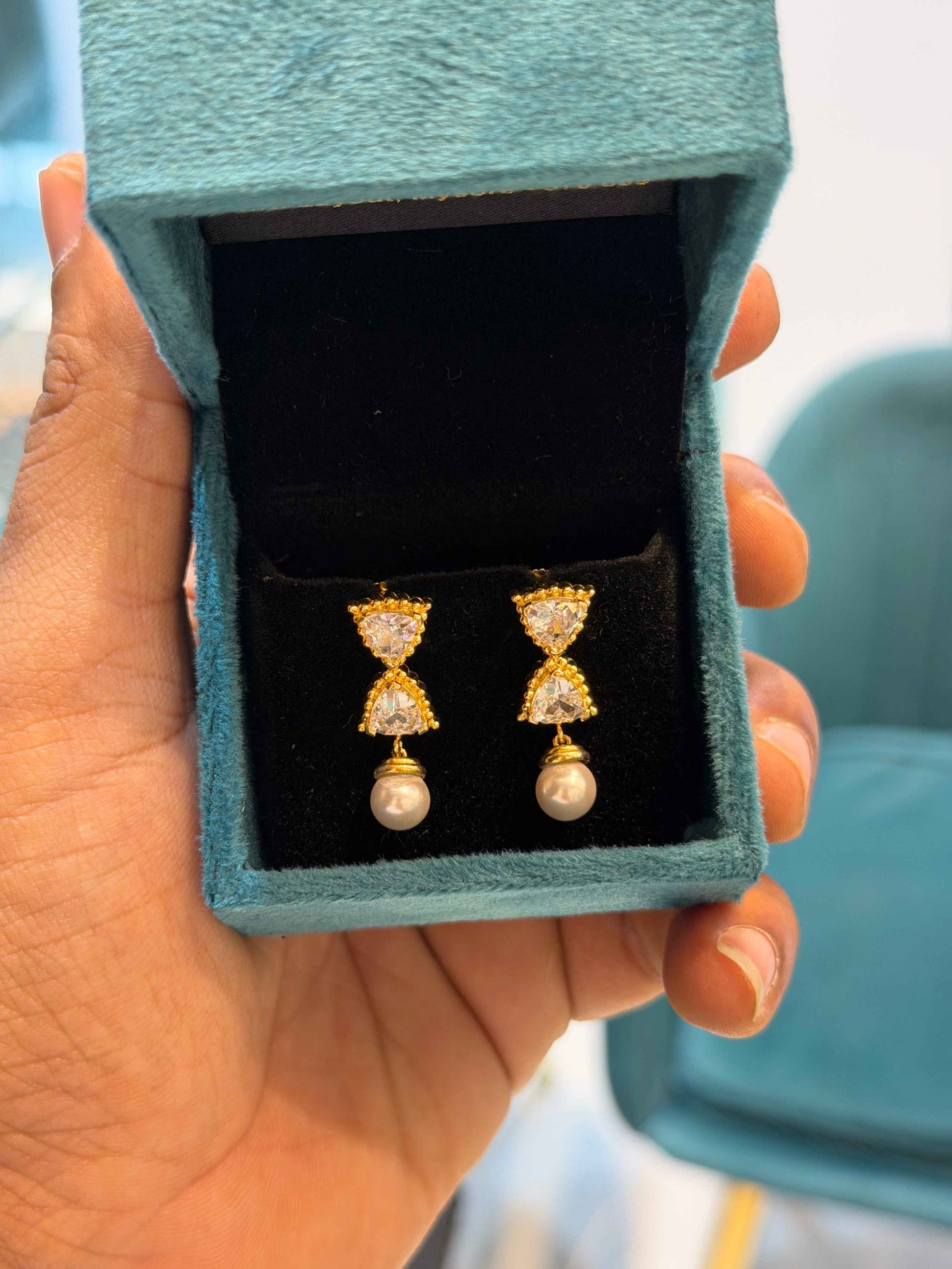 EARINGS/TOPS 92.5 SILVER GOLD POLISHED (1024)