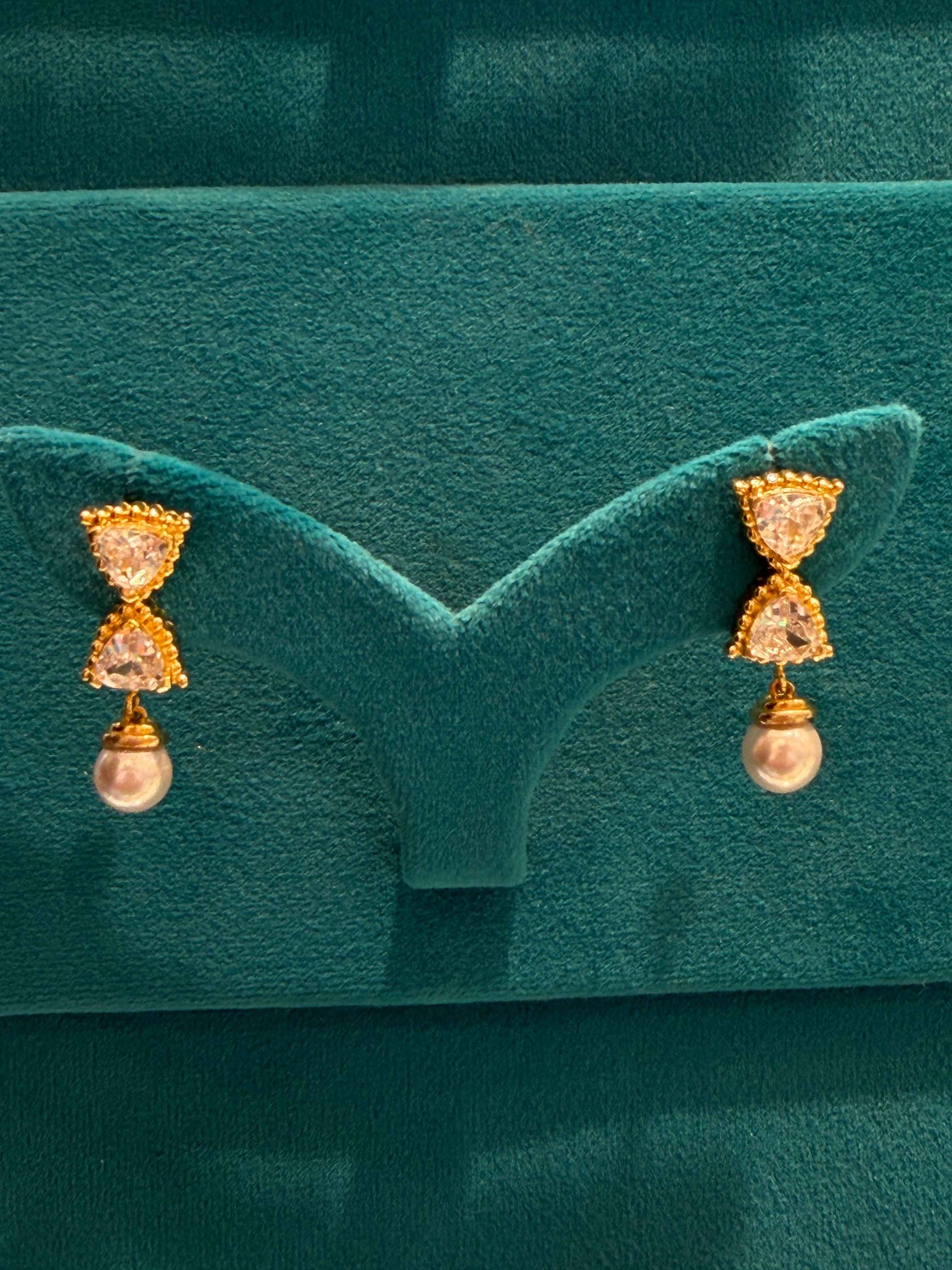 EARINGS/TOPS 92.5 SILVER GOLD POLISHED (1024)