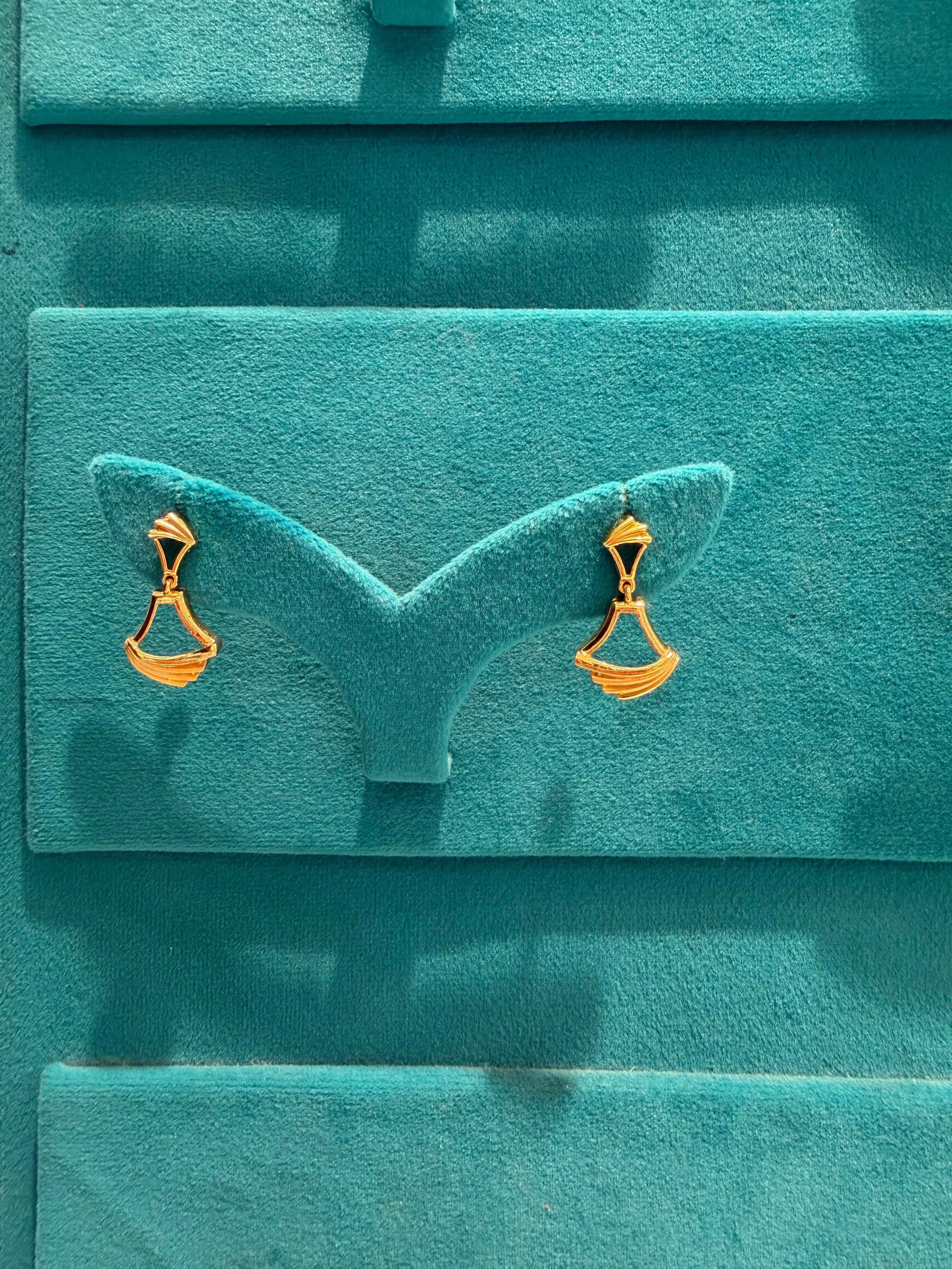 EARINGS/TOPS 92.5 SILVER GOLD POLISHED (1023)