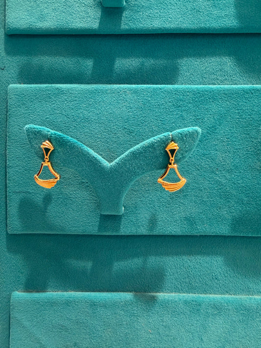 EARINGS/TOPS 92.5 SILVER GOLD POLISHED (1023)