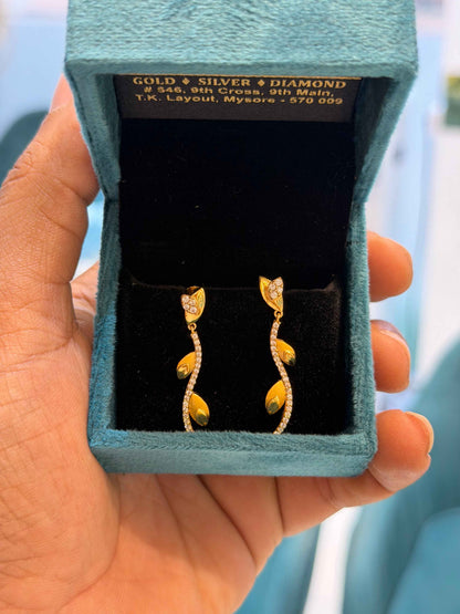 EARINGS/TOPS 92.5 SILVER GOLD POLISHED (1022)