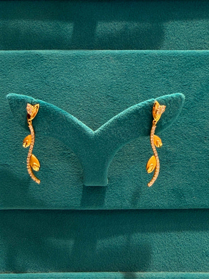 EARINGS/TOPS 92.5 SILVER GOLD POLISHED (1022)