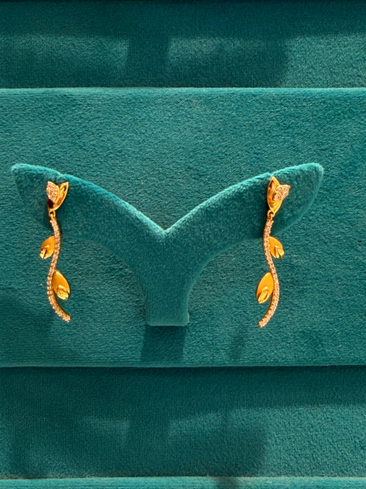 EARINGS/TOPS 92.5 SILVER GOLD POLISHED (1022)