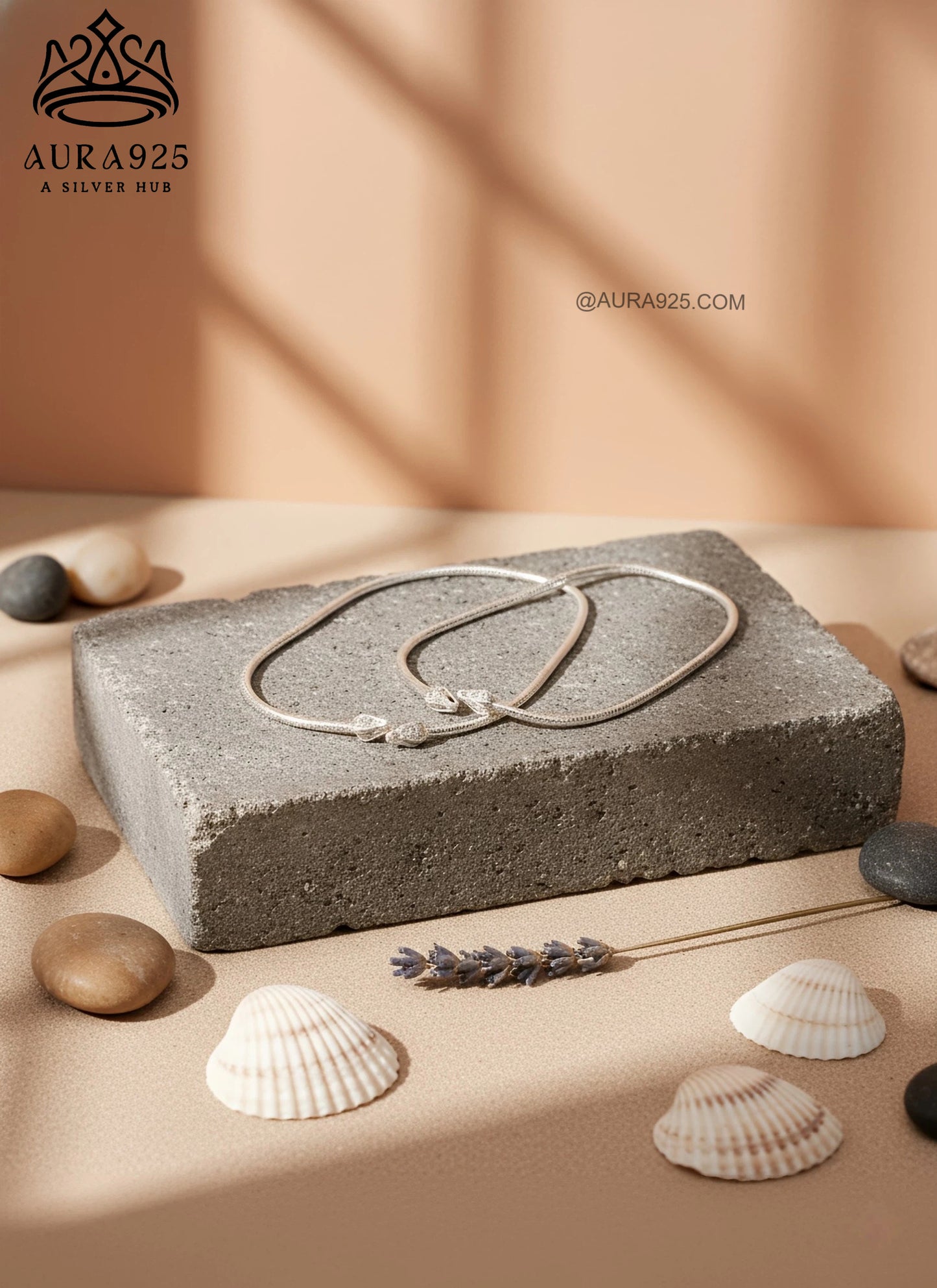 Silky Snake Chain 925 Sterling Silver Anklet SLA-5147