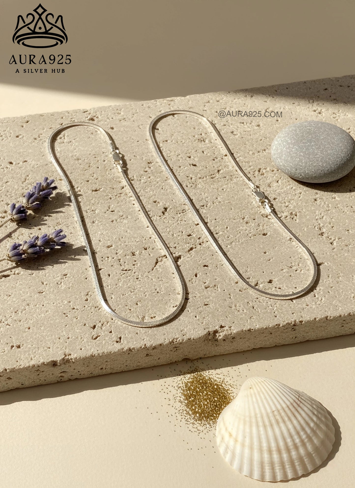 Liquid Silver Flat Chain 925 Sterling Silver Anklet SLA-5148