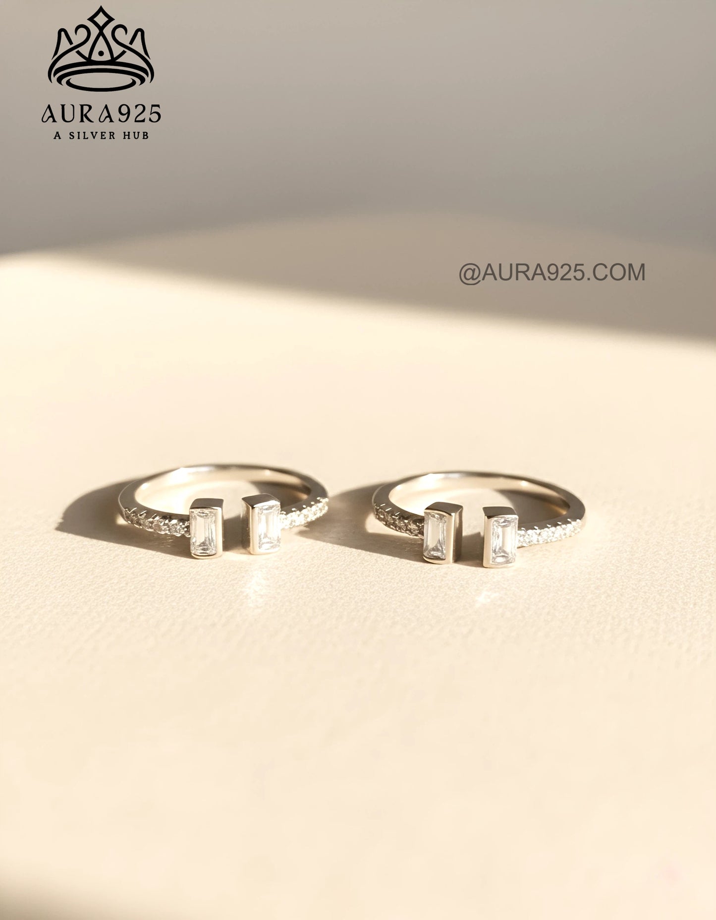 Modern Minimalist Silver 925 Baguette Toe Rings  SLTR-9922