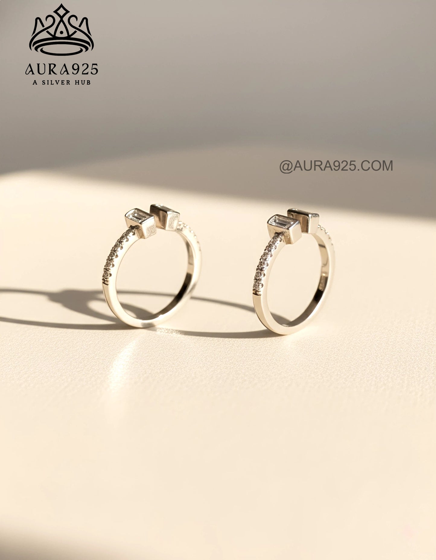 Modern Minimalist Silver 925 Baguette Toe Rings  SLTR-9922